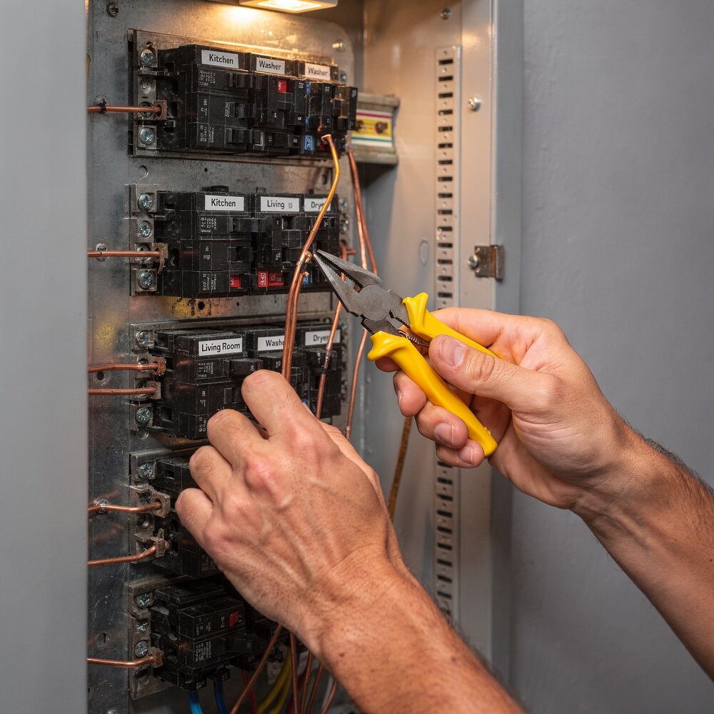 Electrical panel work in progress